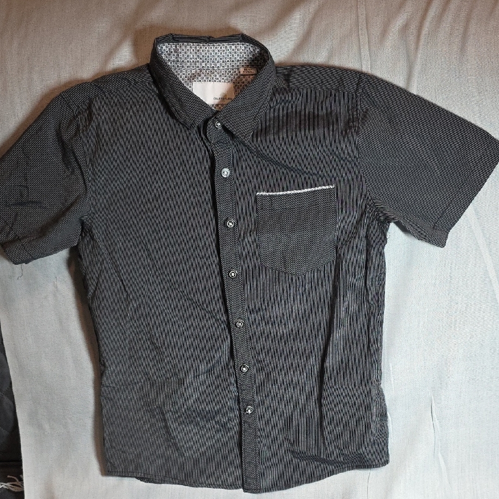 Stylish Black Button Down Kids Shirt